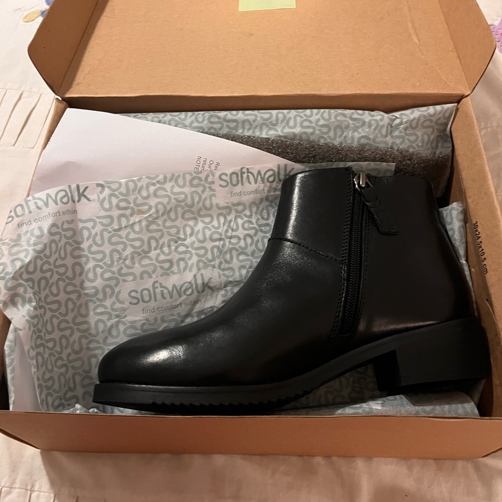 SoftWalk Black Ankle Booties - Picture 5 of 5